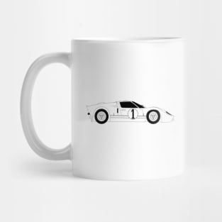 GT40 Black Outline Mug